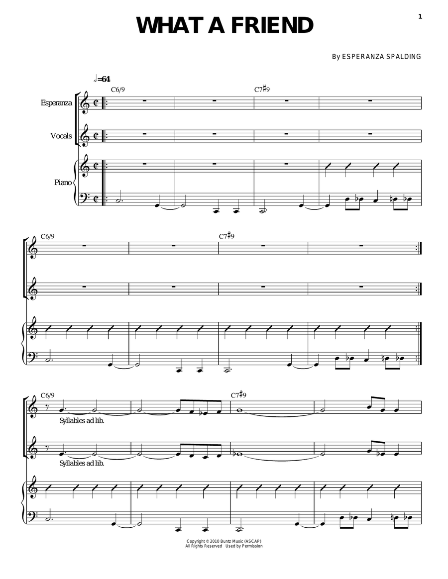 What A Friend What A Friend Piano, Vocal scores gallery preview page 1
