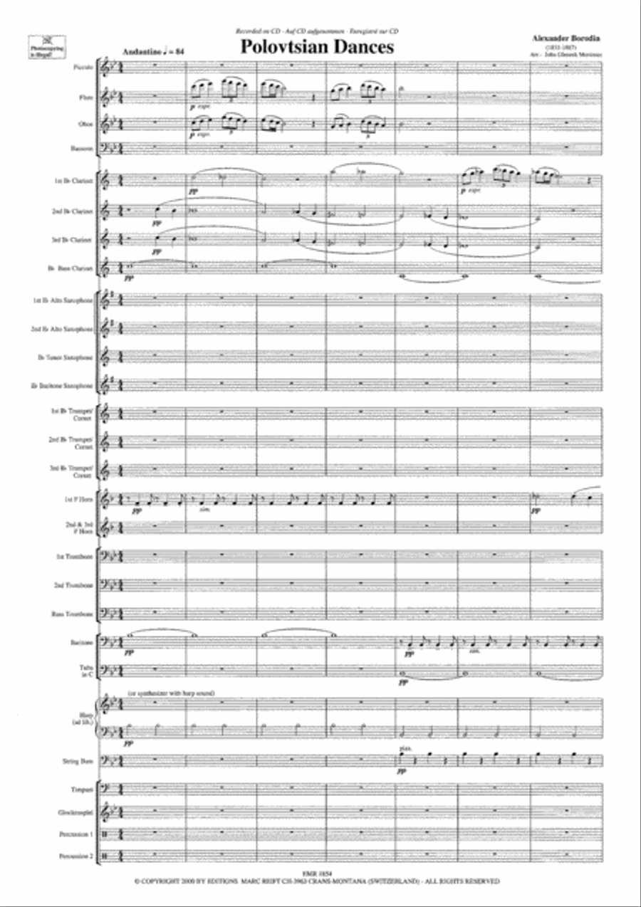 Polovtsian Dances Concert Band scores gallery preview page 4
