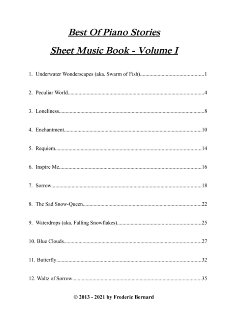 Best Of Piano Stories, Sheet Music Book - Three in One - Special Edition Piano Solo scores gallery preview page 2