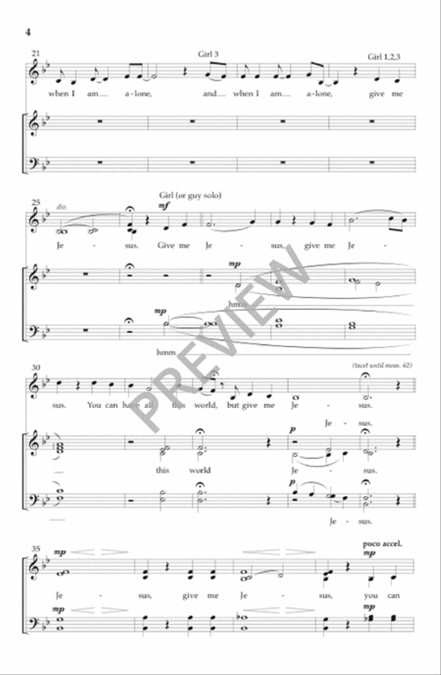 Give Me Jesus 4-Part scores gallery preview page 5