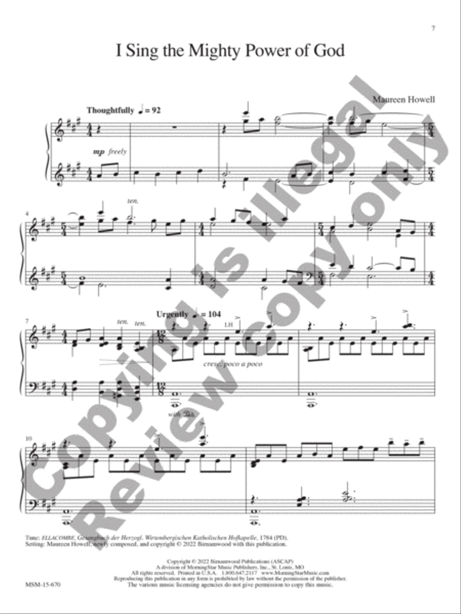 I Sing the Mighty Power of God Piano Solo scores gallery preview page 4