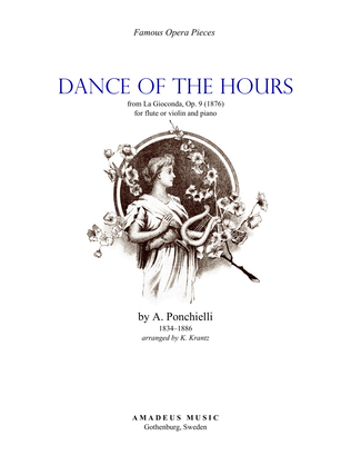 Dance of the Hours (La Gioconda) for flute or violin and easy piano (E Major)