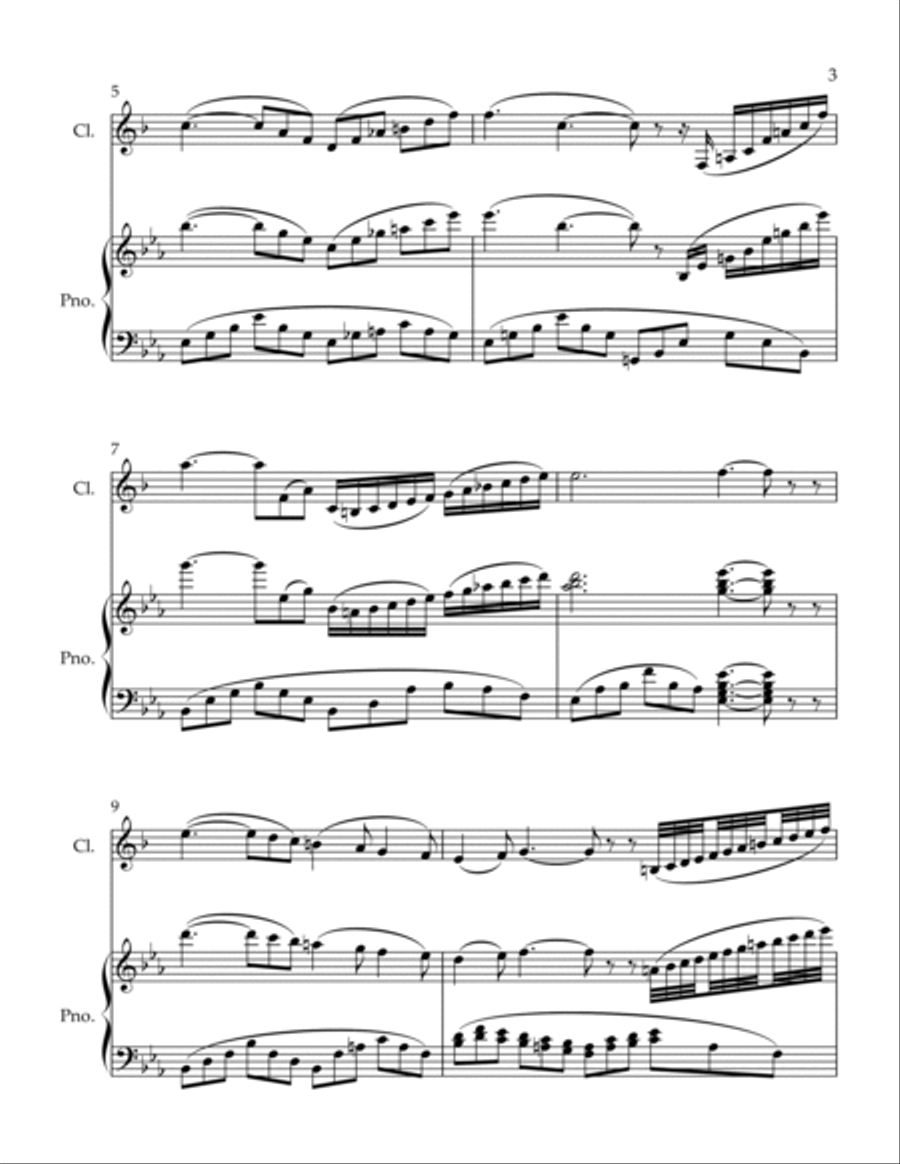Adage Clarinet Solo scores gallery preview page 3