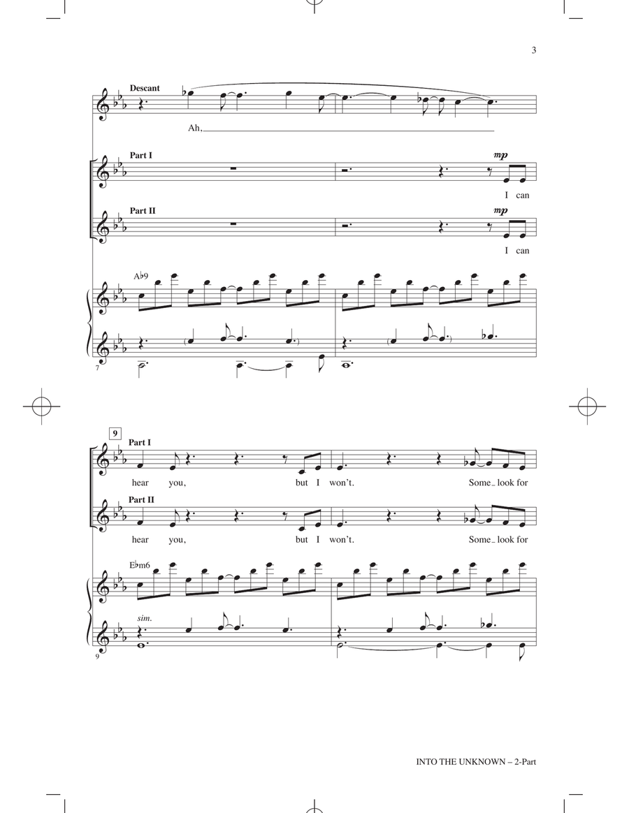 Into The Unknown (from Disney's Frozen 2) (arr. Roger Emerson) 2-Part scores gallery preview page 2
