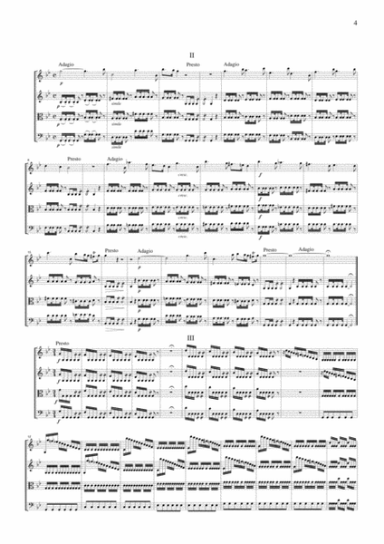 Vivaldi Summer from the Four Seasons, all mvts., for string quartet, CV102