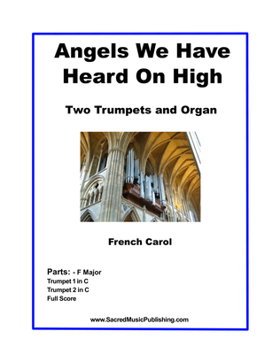 Book cover for Angels We Have Heard for Two Trumpets and Organ