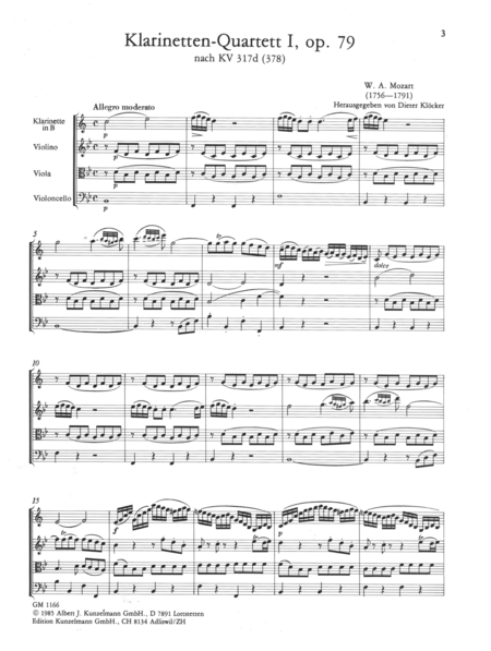 Clarinet quartet no. 1