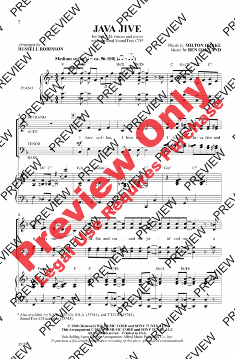 Java Jive 4-Part scores gallery preview page 2