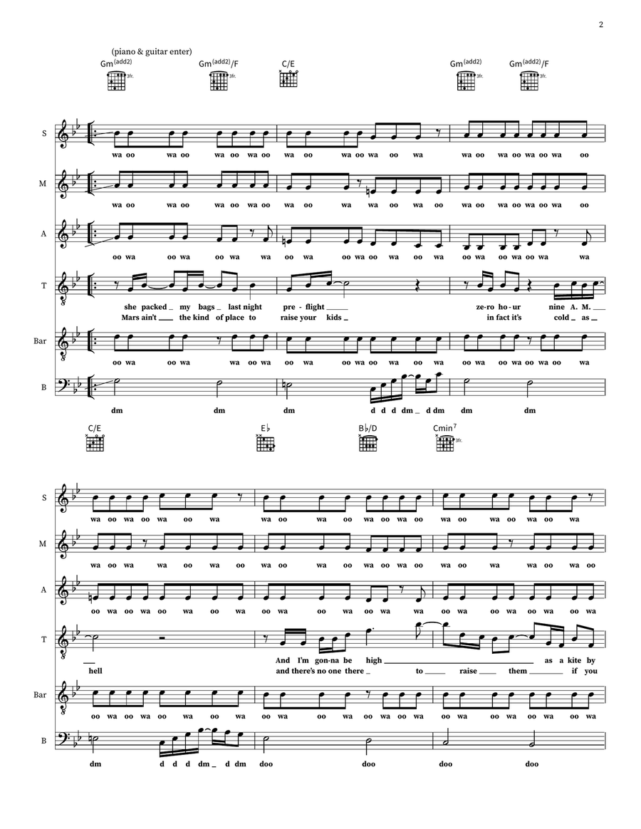 Rocket Man Rocket Man Choir scores gallery preview page 2
