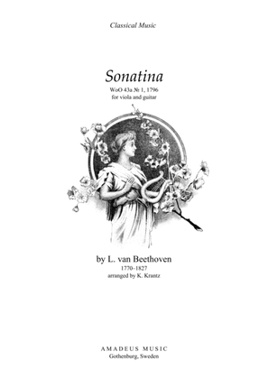 Book cover for Sonatina in D minor for viola and guitar