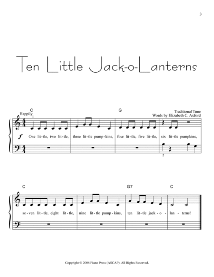 My Halloween Fun Book Level One Piano Method scores gallery preview page 4