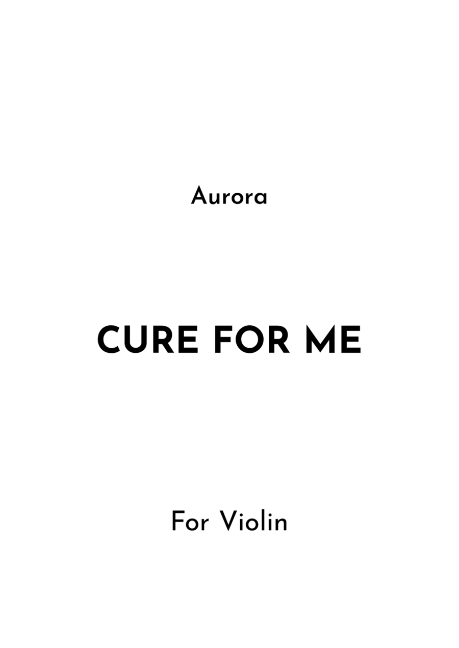Cure For Me Violin Solo scores gallery preview page 1