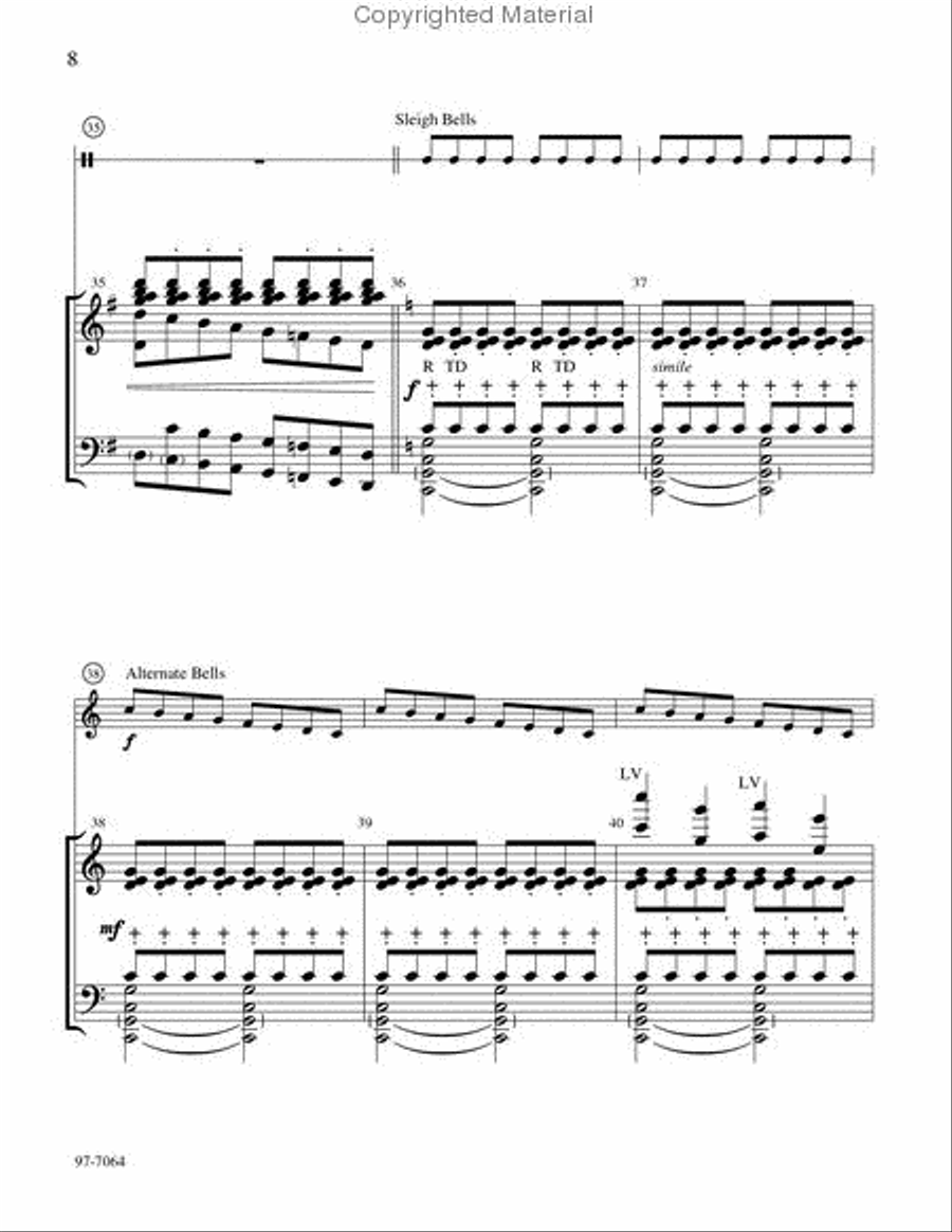 Nativity Carol Handbell Choir scores gallery preview page 4