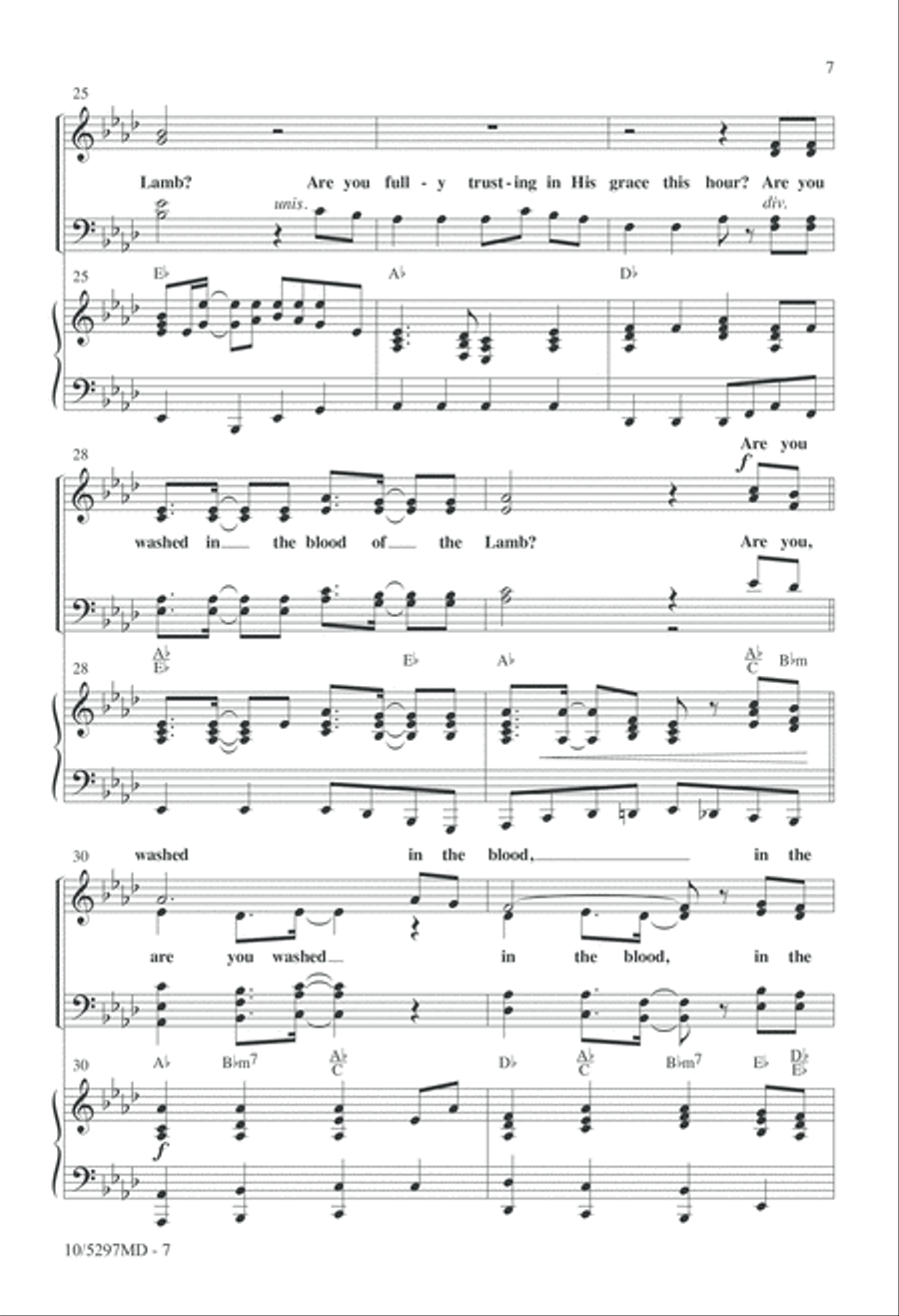 The Blood of Jesus Medley 4-Part scores gallery preview page 7