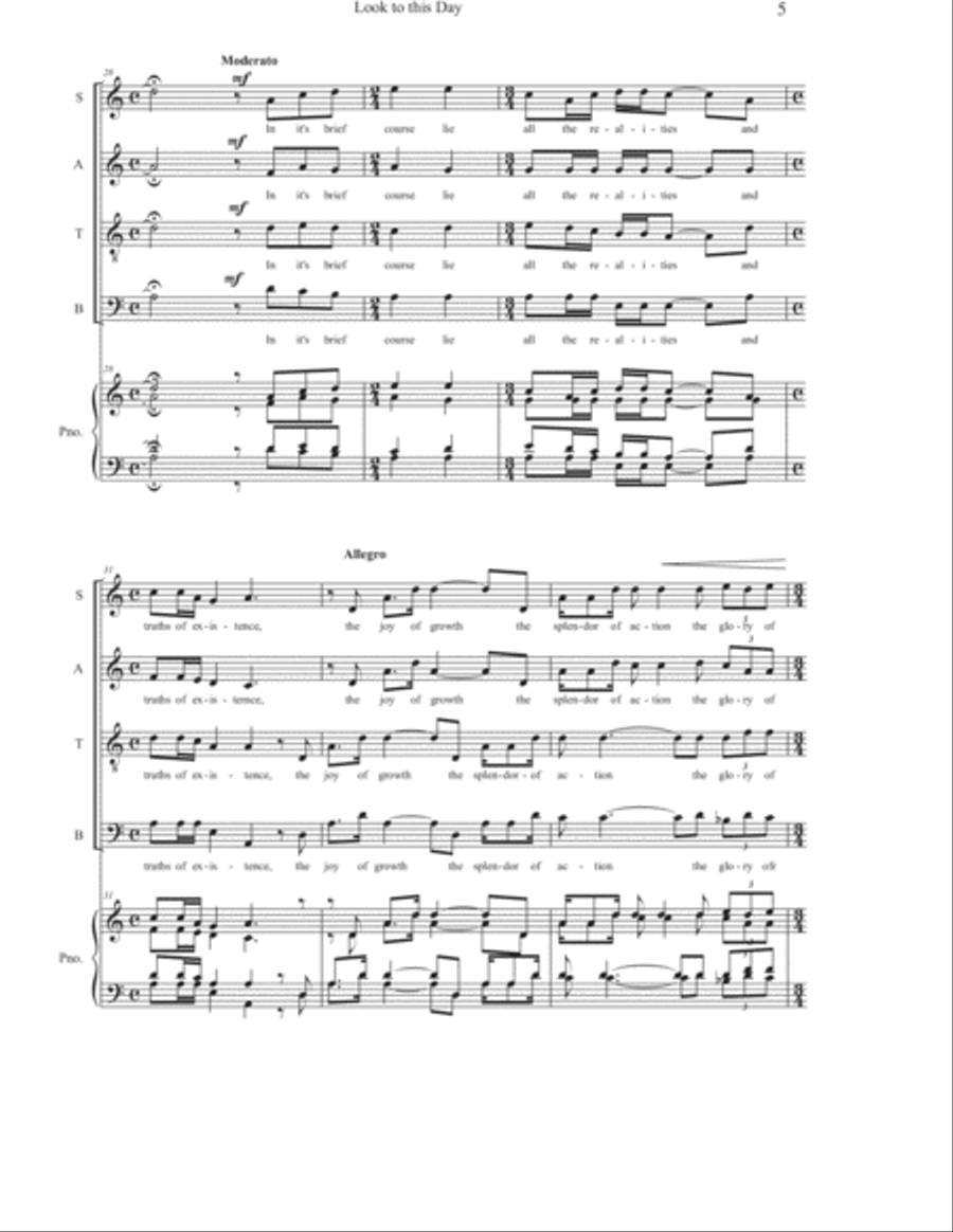 Look To This Day Choir scores gallery preview page 5