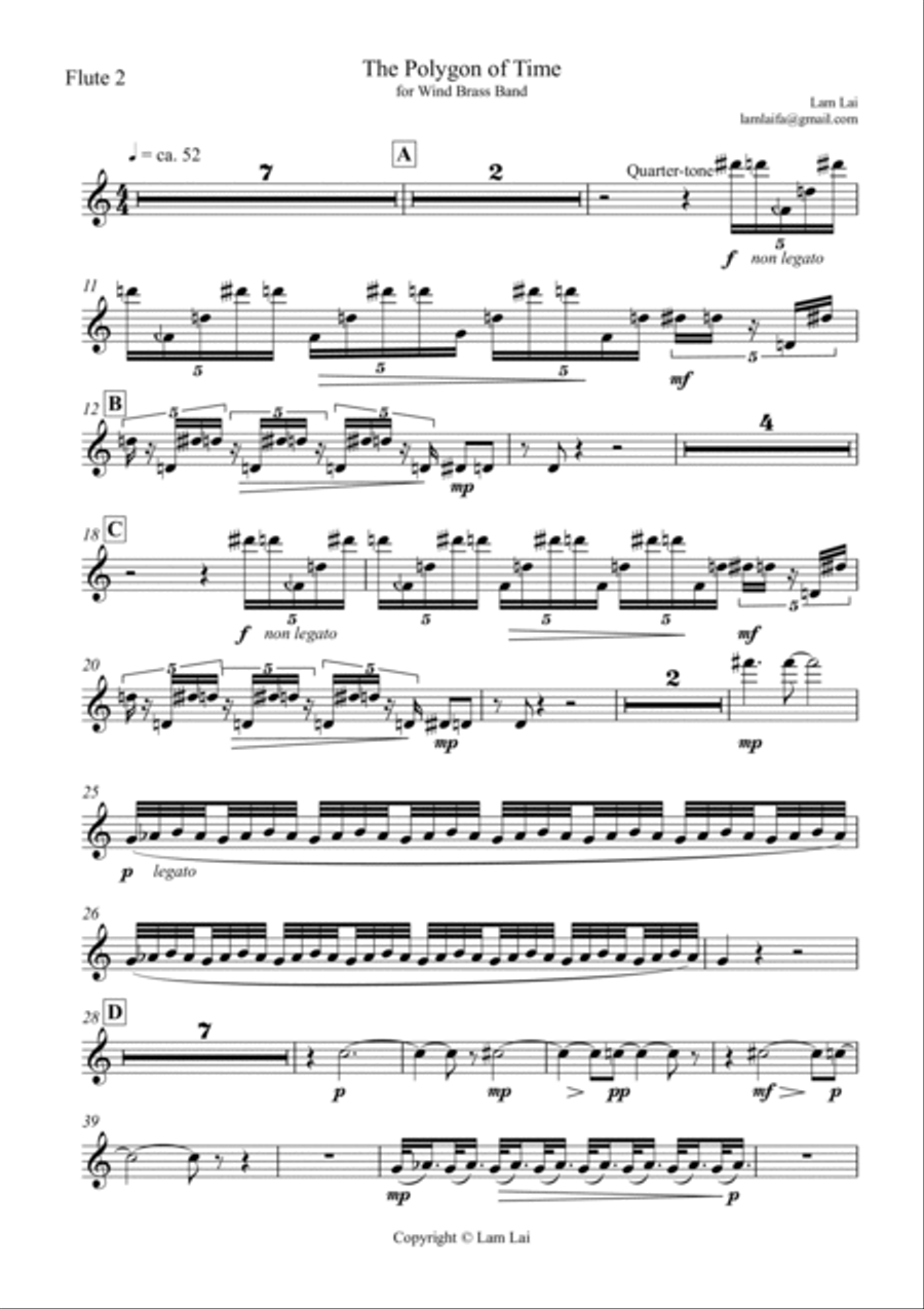 The Polygon of Time [Parts Score] Concert Band scores gallery preview page 5
