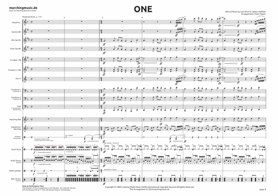 One Marching Band scores gallery preview page 1