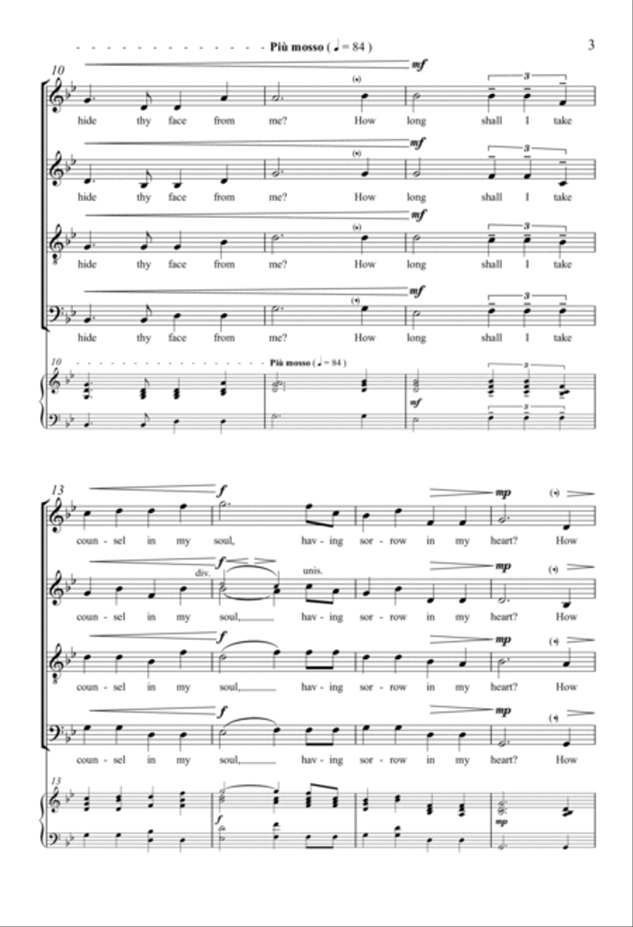 How Long, O Lord? 4-Part scores gallery preview page 2