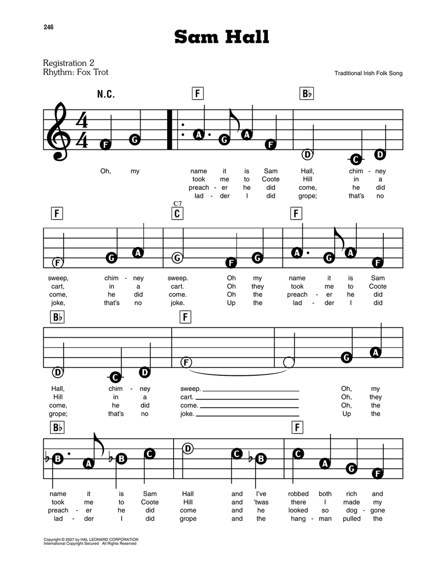 Sam Hall Sam Hall 3-Part scores gallery preview page 1