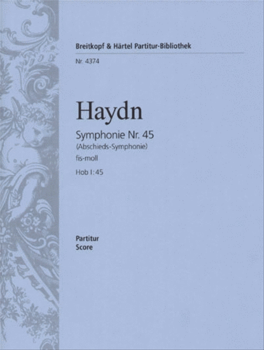 Symphony No. 45 in F minor Hob I:45 Orchestra scores gallery preview page 1