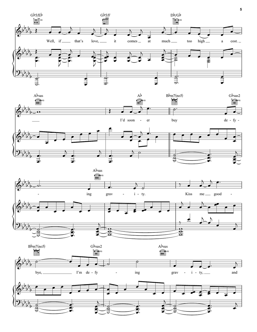 Defying Gravity (from Wicked) Guitar scores gallery preview page 5