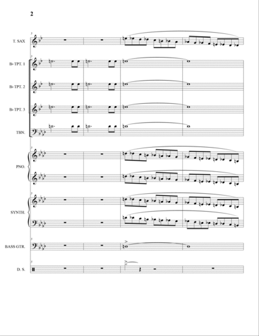 Entry of the Gladiators Tenor Saxophone scores gallery preview page 5