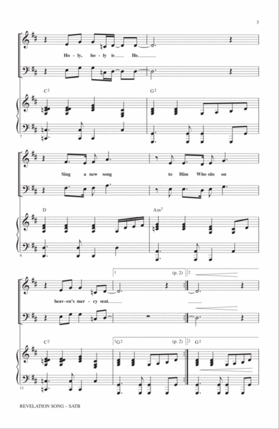 Revelation Song Revelation Song 4-Part scores gallery preview page 2