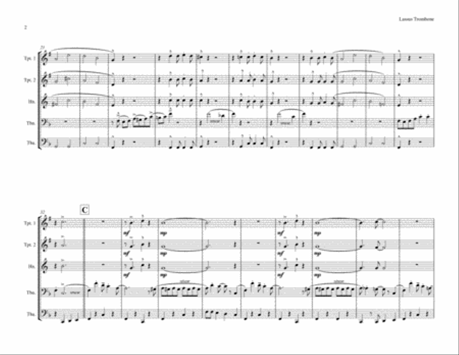 Lassus Trombone Brass Ensemble scores gallery preview page 2