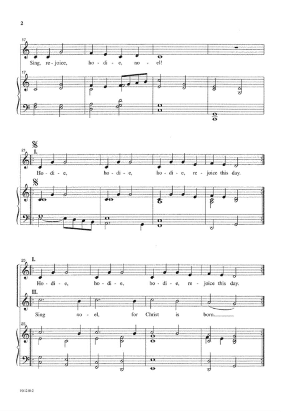 Sing Hodie Noel Sing Hodie Noel Unison Choir scores gallery preview page 2