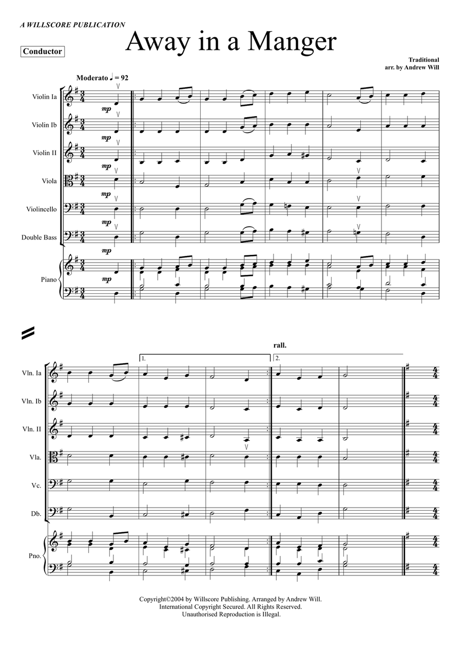 Christmas Carols Selection (String Orchestra) String Orchestra scores gallery preview page 1