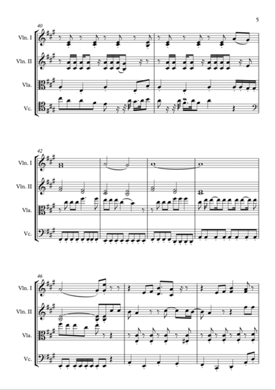 Merry Christmas Everyone Merry Christmas Everyone String Quartet scores gallery preview page 5
