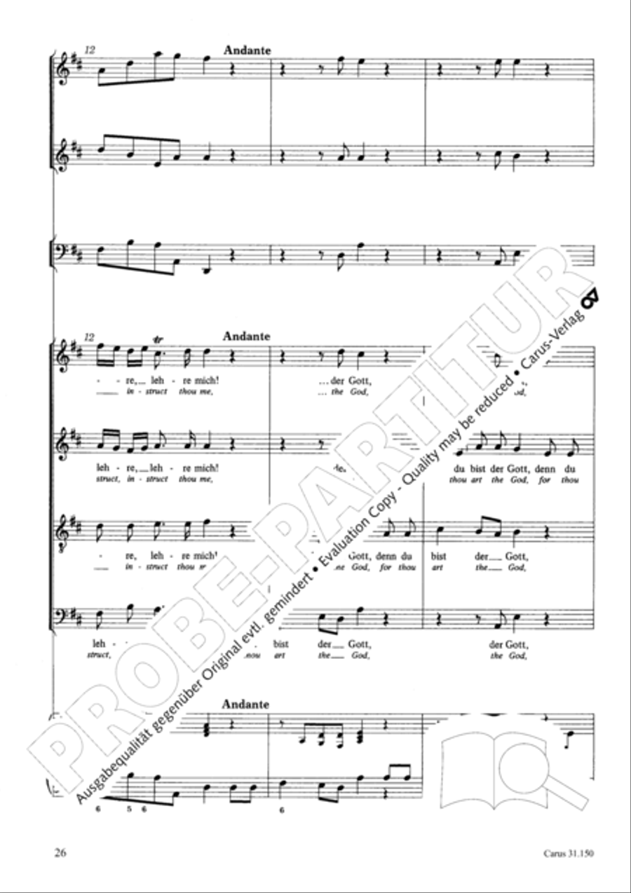 O my Lord, I long for thee (Nach dir, Herr, verlanget mich) 4-Part scores gallery preview page 29
