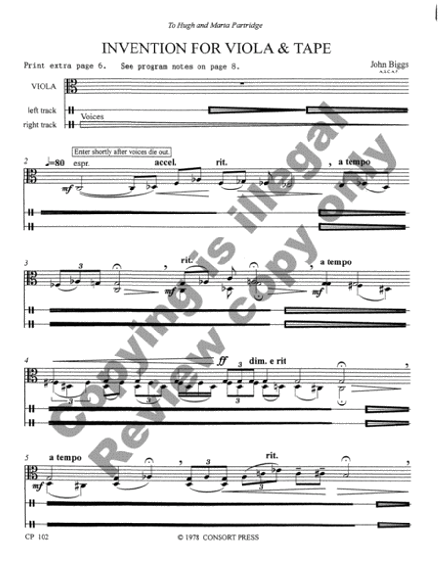 Invention for Viola & Tape Viola Solo scores gallery preview page 8