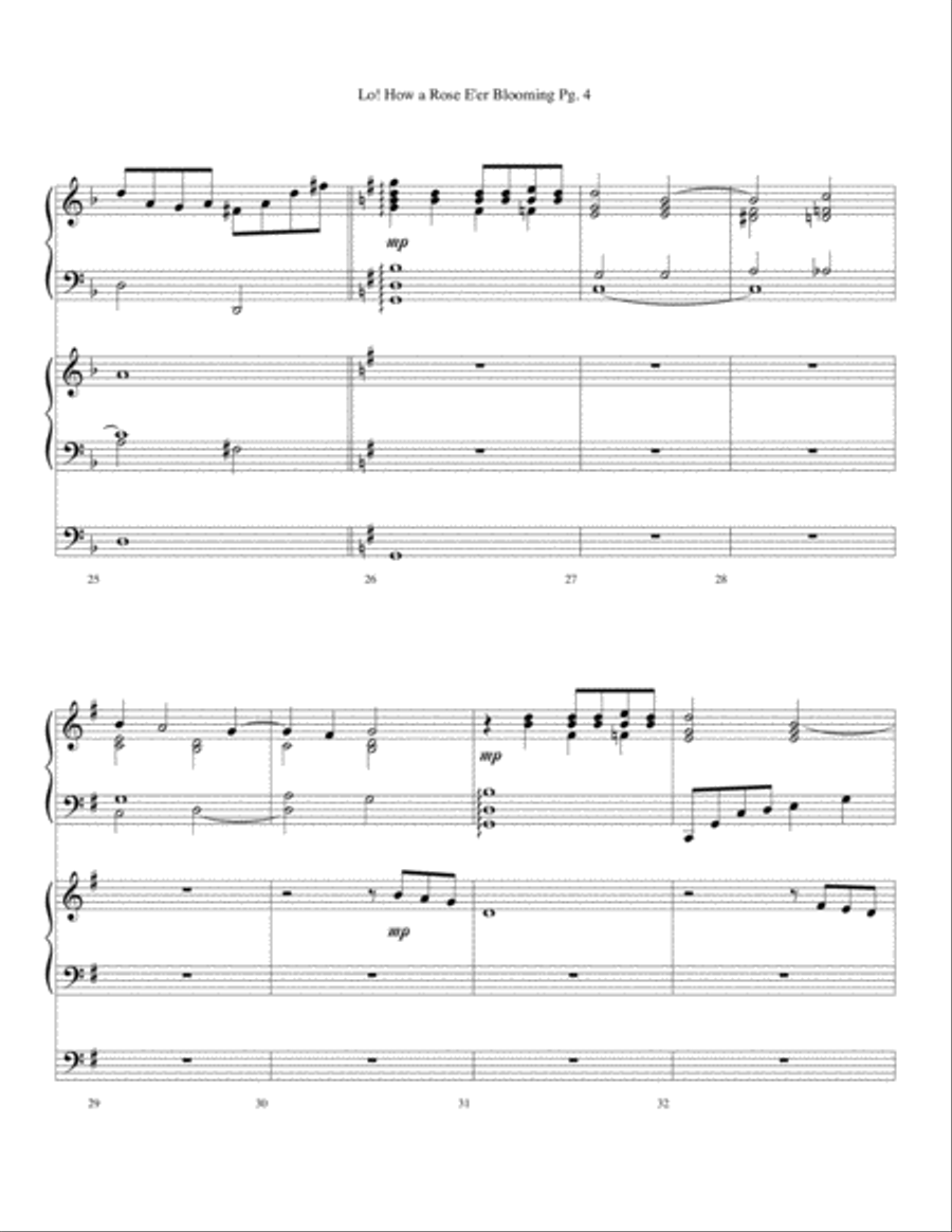 Lo! How a Rose E'er Blooming--Organ/Piano Duet.pdf Organ Solo scores gallery preview page 5