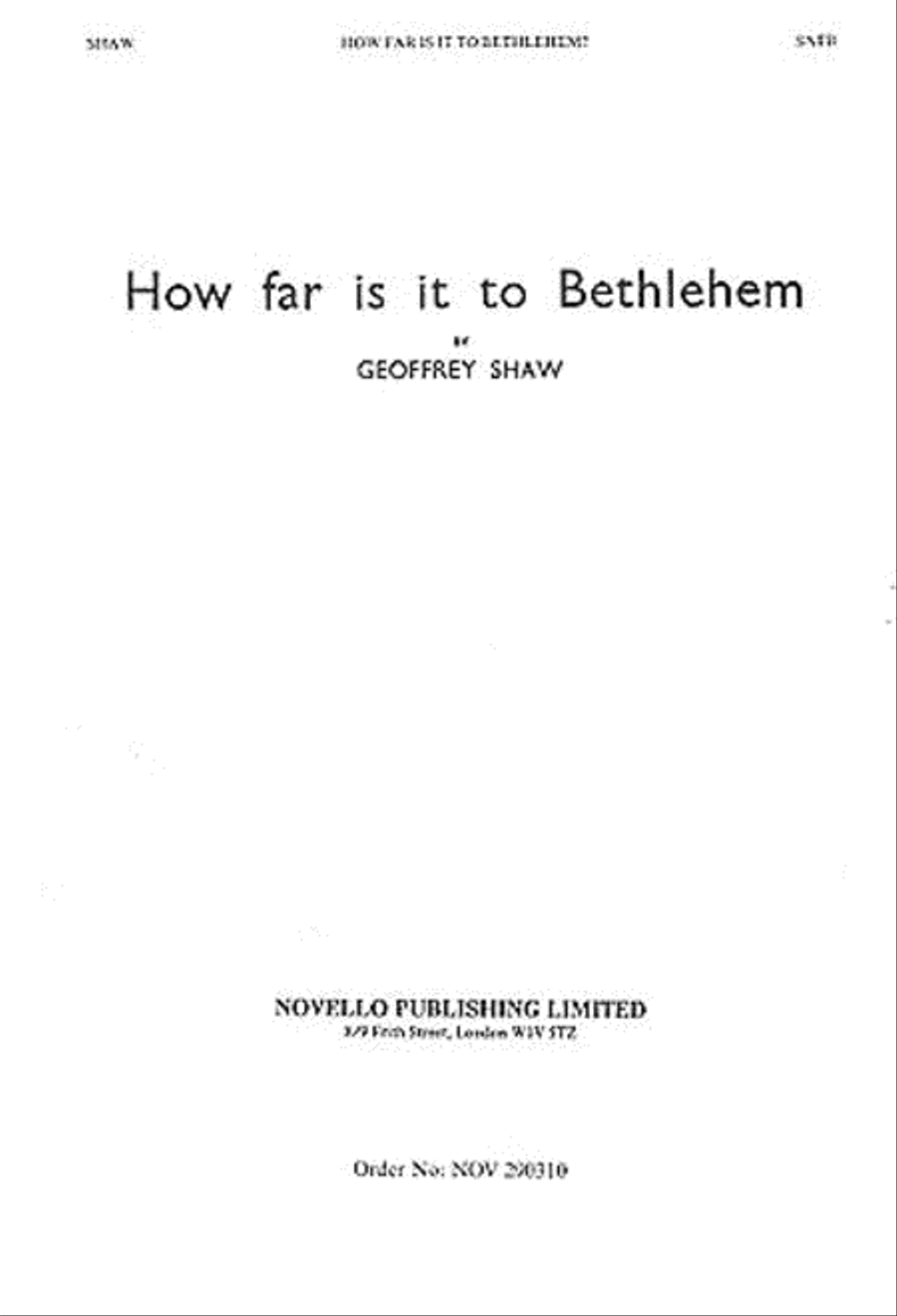 How Far Is It to Bethlehem 4-Part scores gallery preview page 1