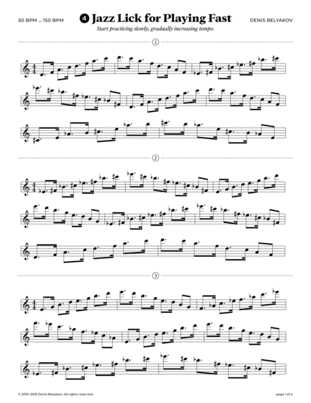 Jazz Lick #4 for Playing Fast image number null