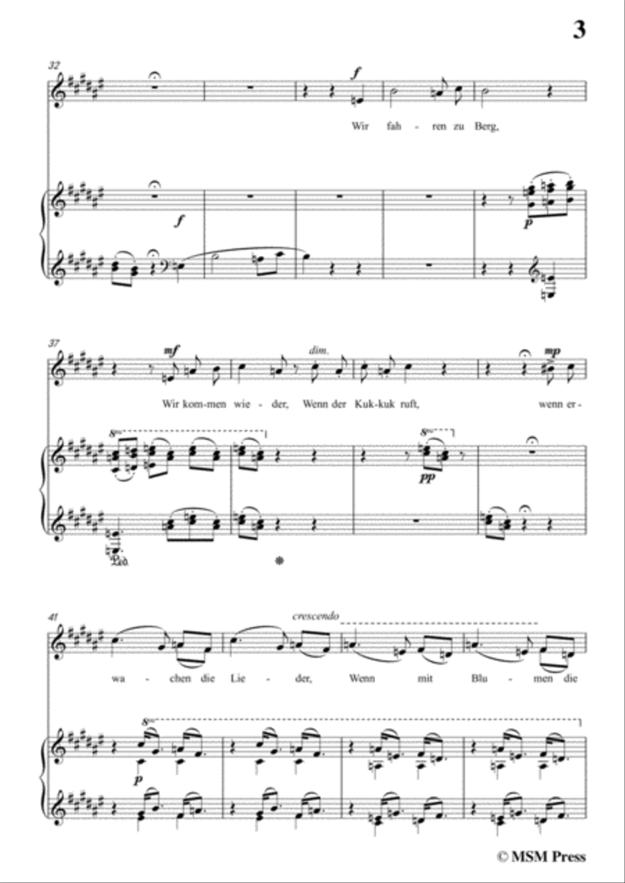 Liszt-Der hirt in F sharp Major,for Voice and Piano Voice Solo scores gallery preview page 5