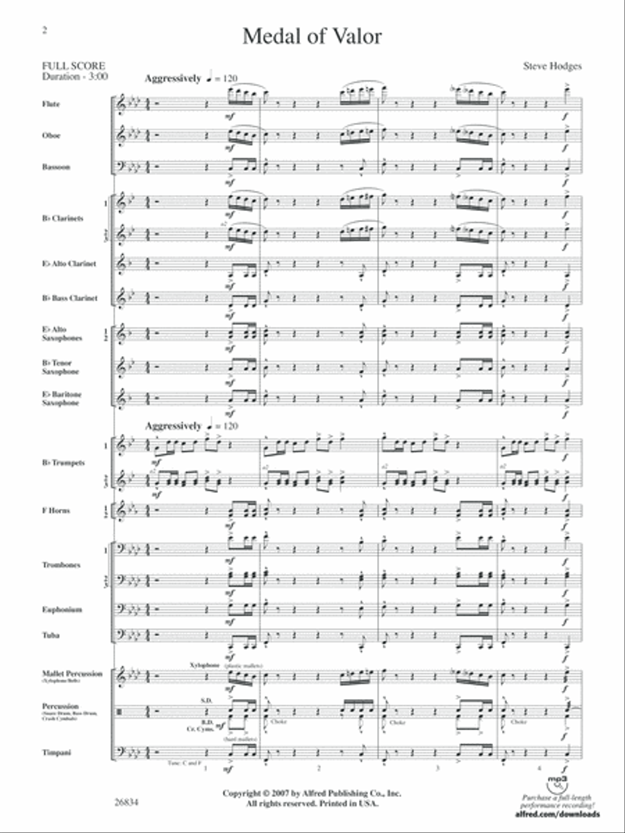 Medal of Valor: Score Concert Band scores gallery preview page 2