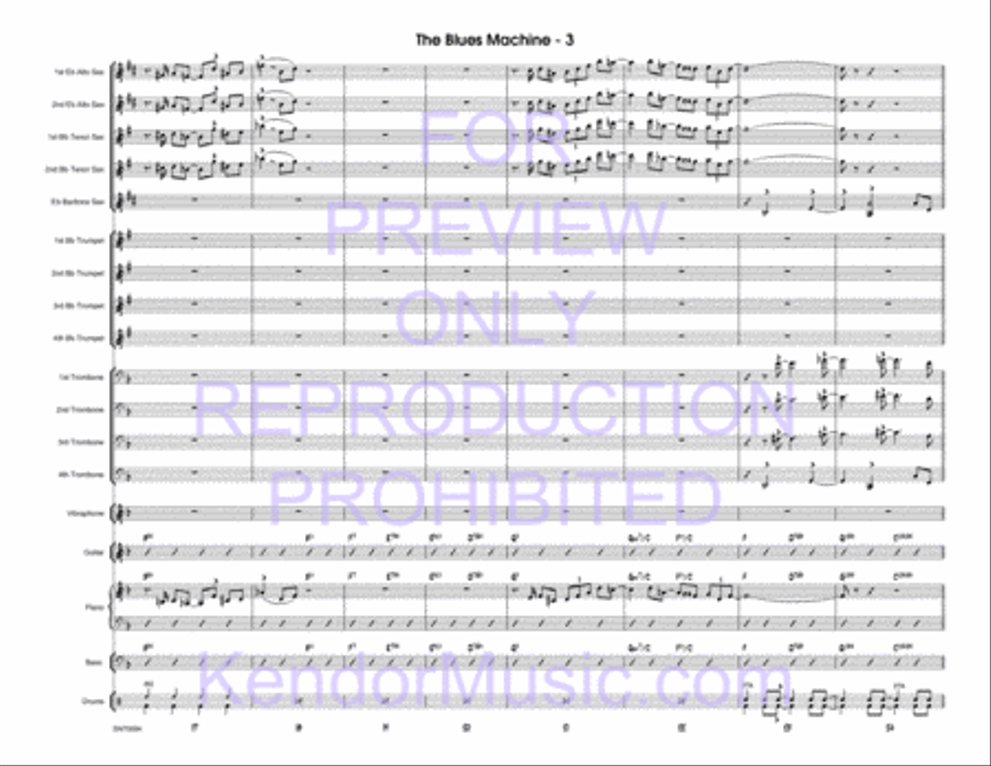 Blues Machine, The Blues Machine, The Jazz Ensemble scores gallery preview page 4