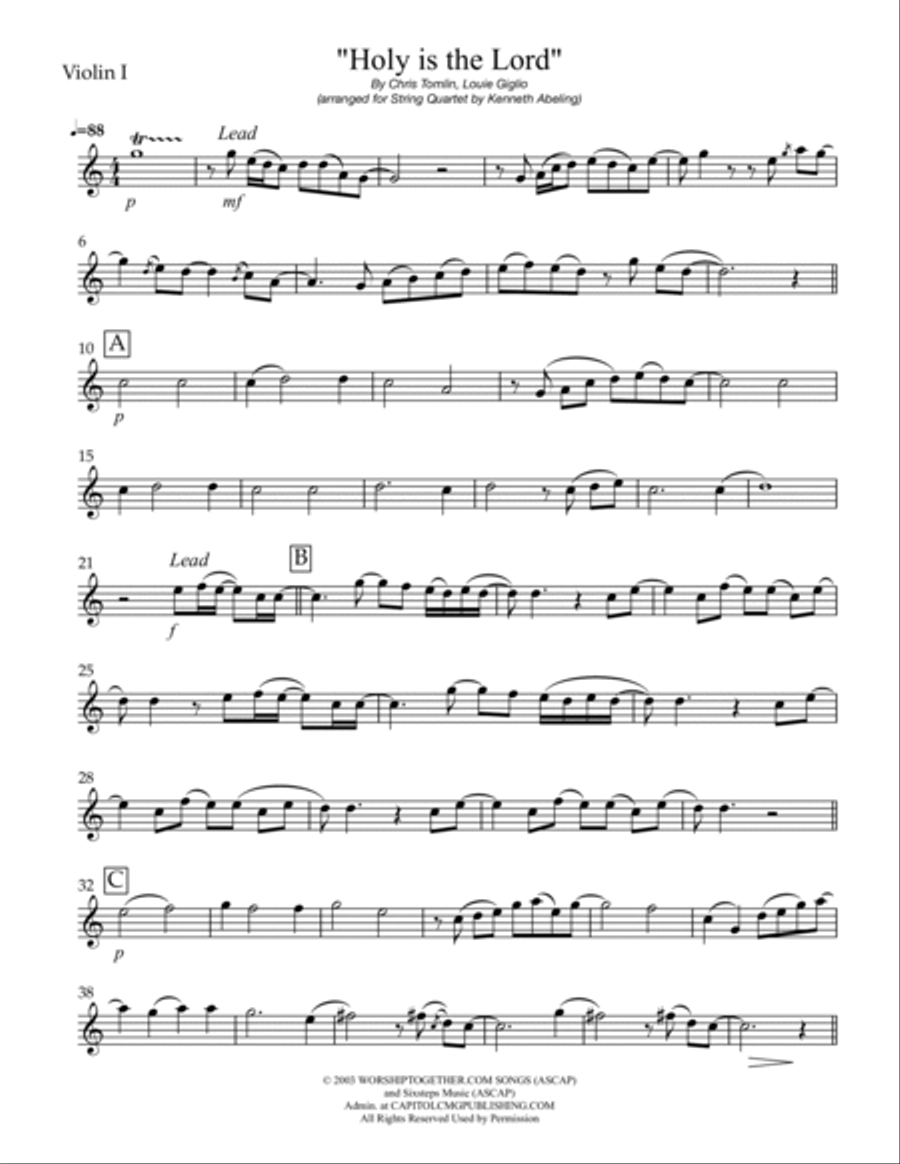 Holy Is The Lord Holy Is The Lord Woodwind Quartet scores gallery preview page 6