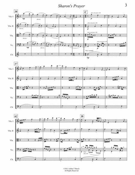 Sharon's Prayer for String Orchestra (SCORE AND PARTS) image number null