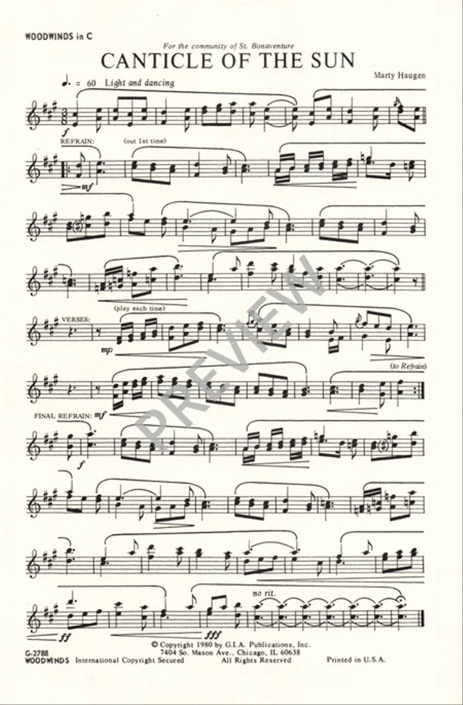 Canticle of the Sun 4-Part scores gallery preview page 11