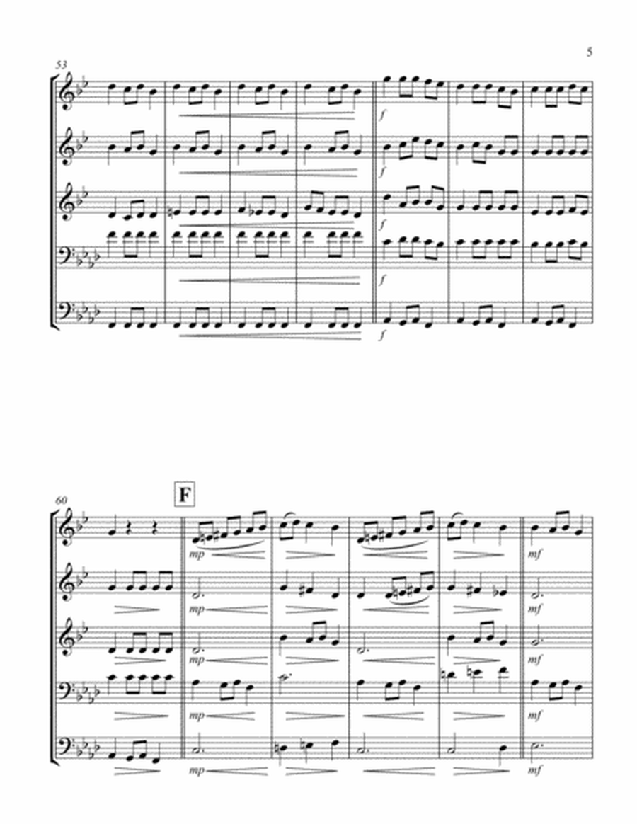 Carol of the Bells (F min) (Brass Quintet - 3 Trp, 1 Trb, 1 Tuba) image number null