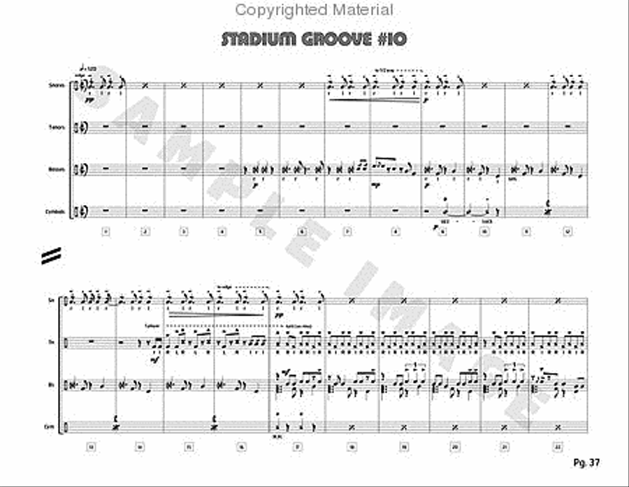 Stadium 54 Percussion scores gallery preview page 40