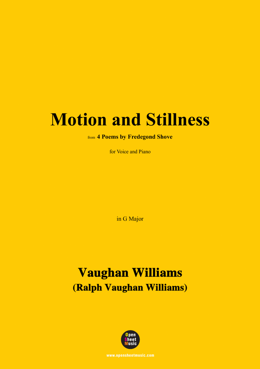 Vaughan Williams-Motion and Stillness(1925),in G Major Voice scores gallery preview page 1