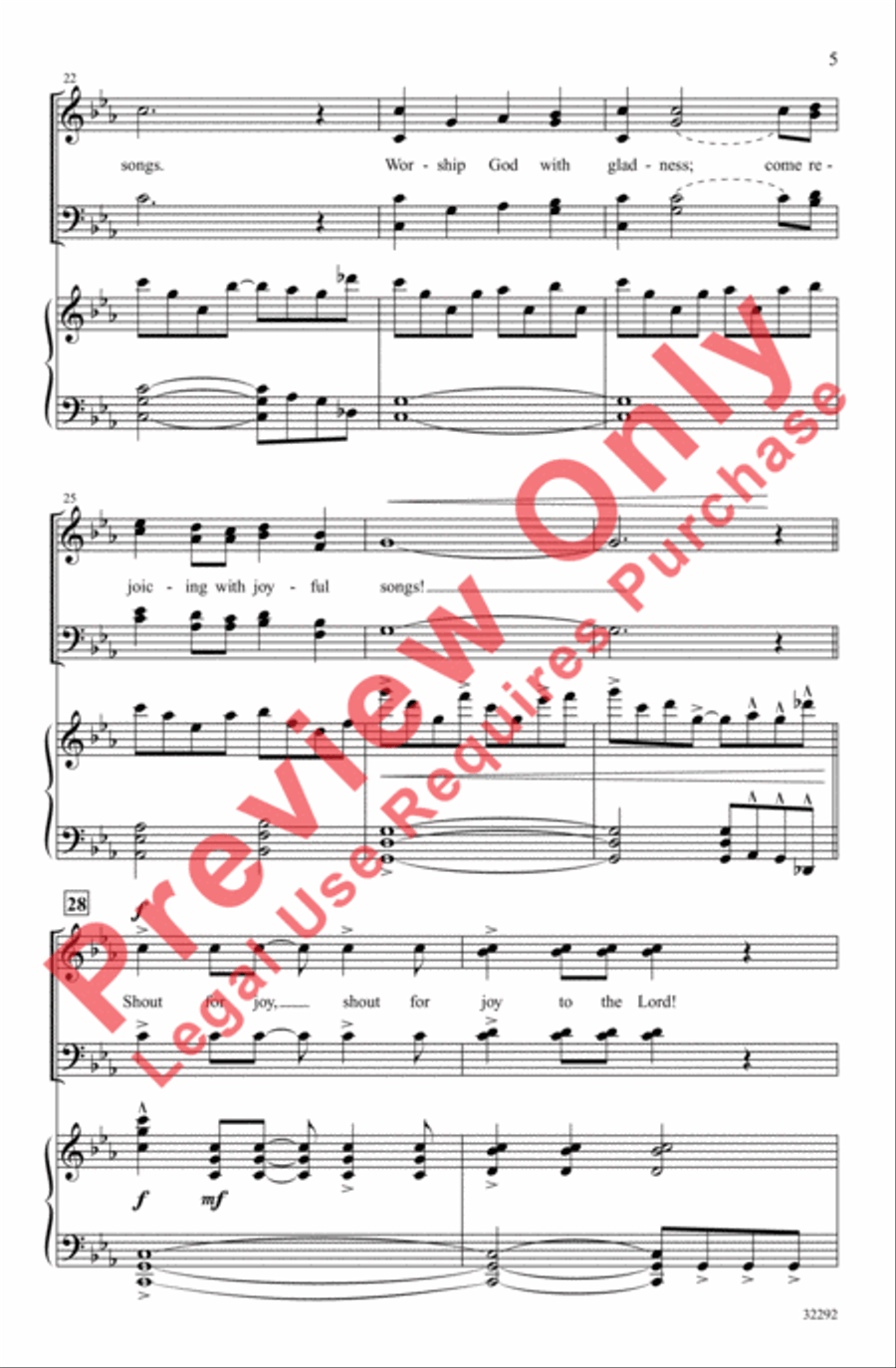 A Shout of Joy, A Song of Thanks 4-Part scores gallery preview page 5