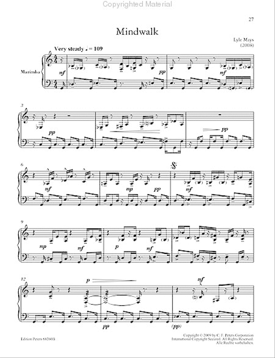 Intermediate Masterworks for Marimba, Volume 2 Marimba scores gallery preview page 7