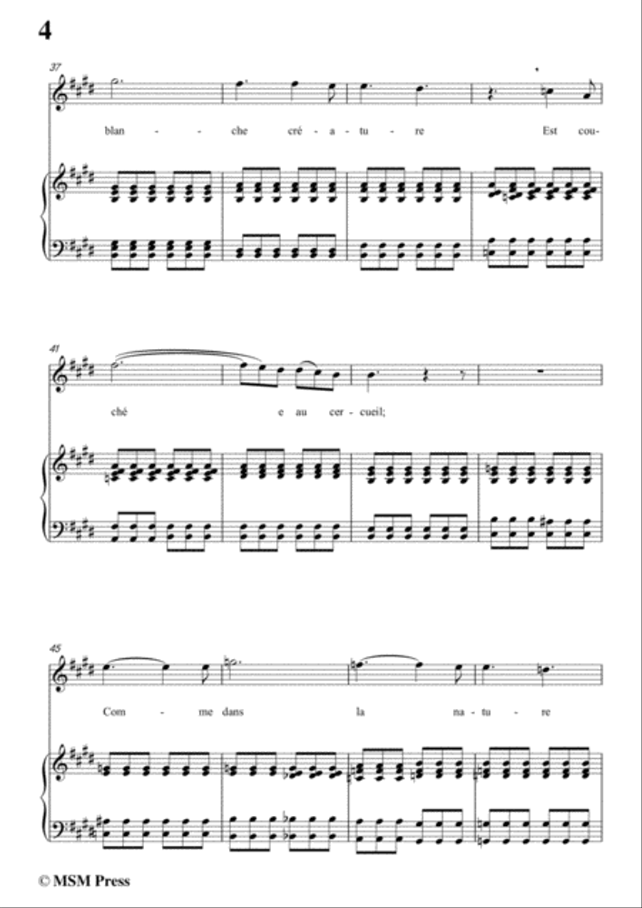 Berlioz-Sur les Lagunes in b minor,for voice and piano Voice Solo scores gallery preview page 6