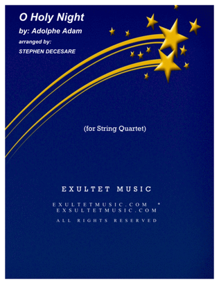 Book cover for O Holy Night (for String Quartet and Piano)