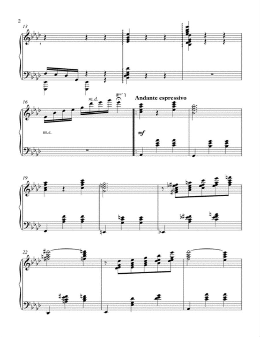 ADIEU Piano Solo scores gallery preview page 2